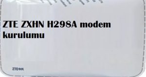 ZTE ZXHN H298A modem kurulumu