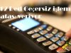 012 Red Geçersiz işlem hatası veriyor