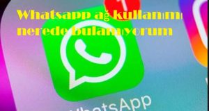 Whatsapp ağ kullanımı nerede bulamıyorum