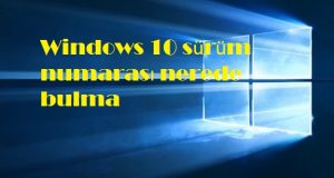 Windows 10 sürüm numarası nerede bulma