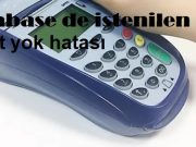 Database de istenilen kayıt yok hatası Database de istenilen kayıt yok hatası