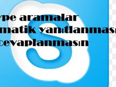 Skype aramalar otomatik yanıtlanmasın ve cevaplanmasın