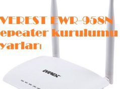 EVEREST EWR-958N Repeater kurulumu ve ayarları EVEREST EWR-958N Repeater kurulumu ve ayarları